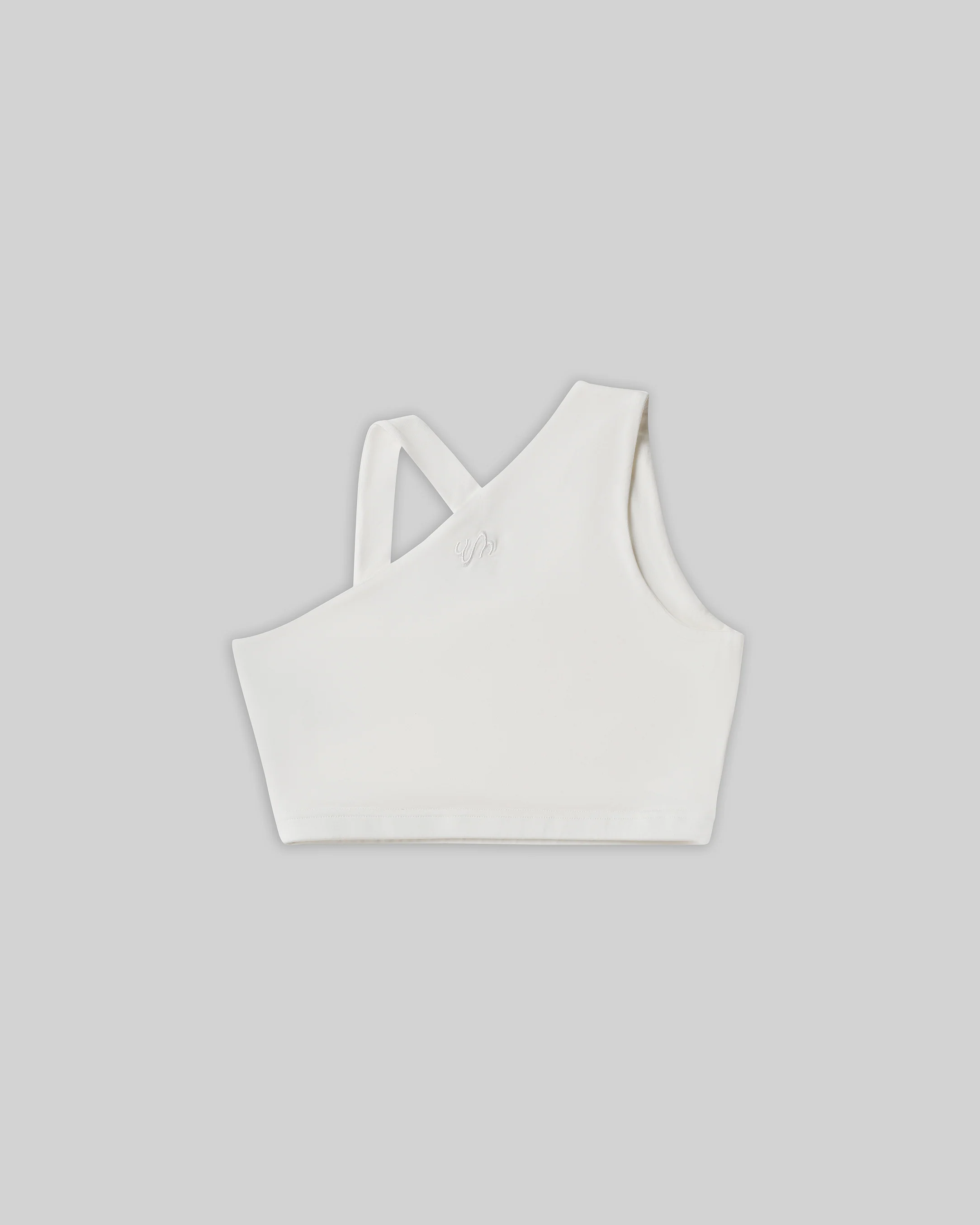 ASYMMETRICAL LOUNGE BRA TOP (WHITE) - Image 3
